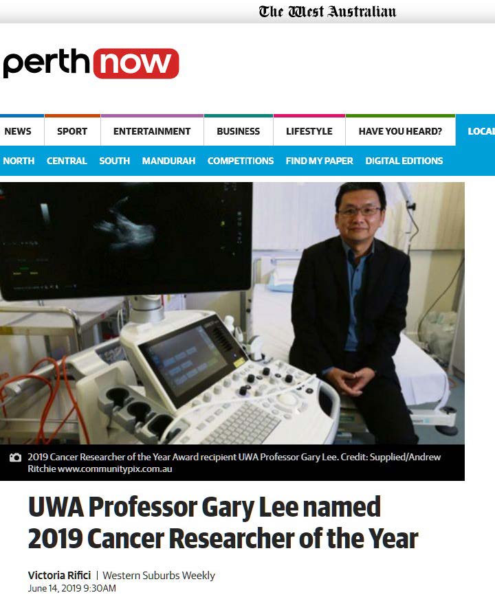 UWA Prof Lee named 2019 Cancer Researcher of the Year